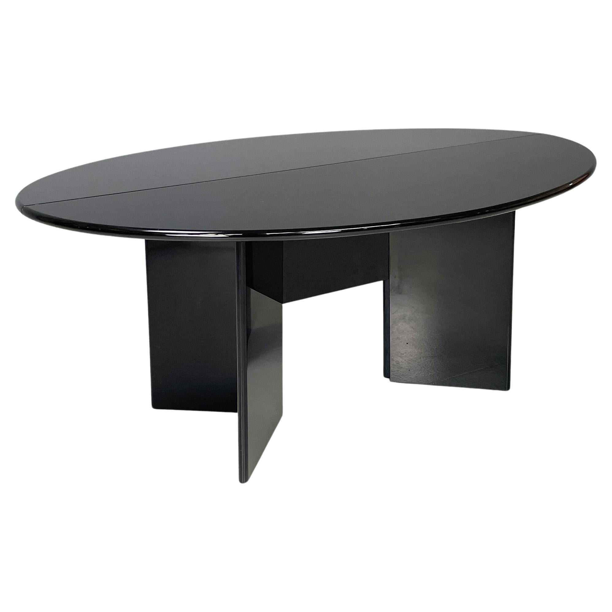 Italian modern Black Dining table or console by Takahama for Cassina, 1970s For Sale