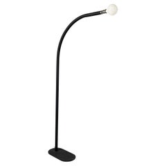 Italian modern Black embossed metal floor lamp by Tito Agnoli Bieffeplast, 1970s