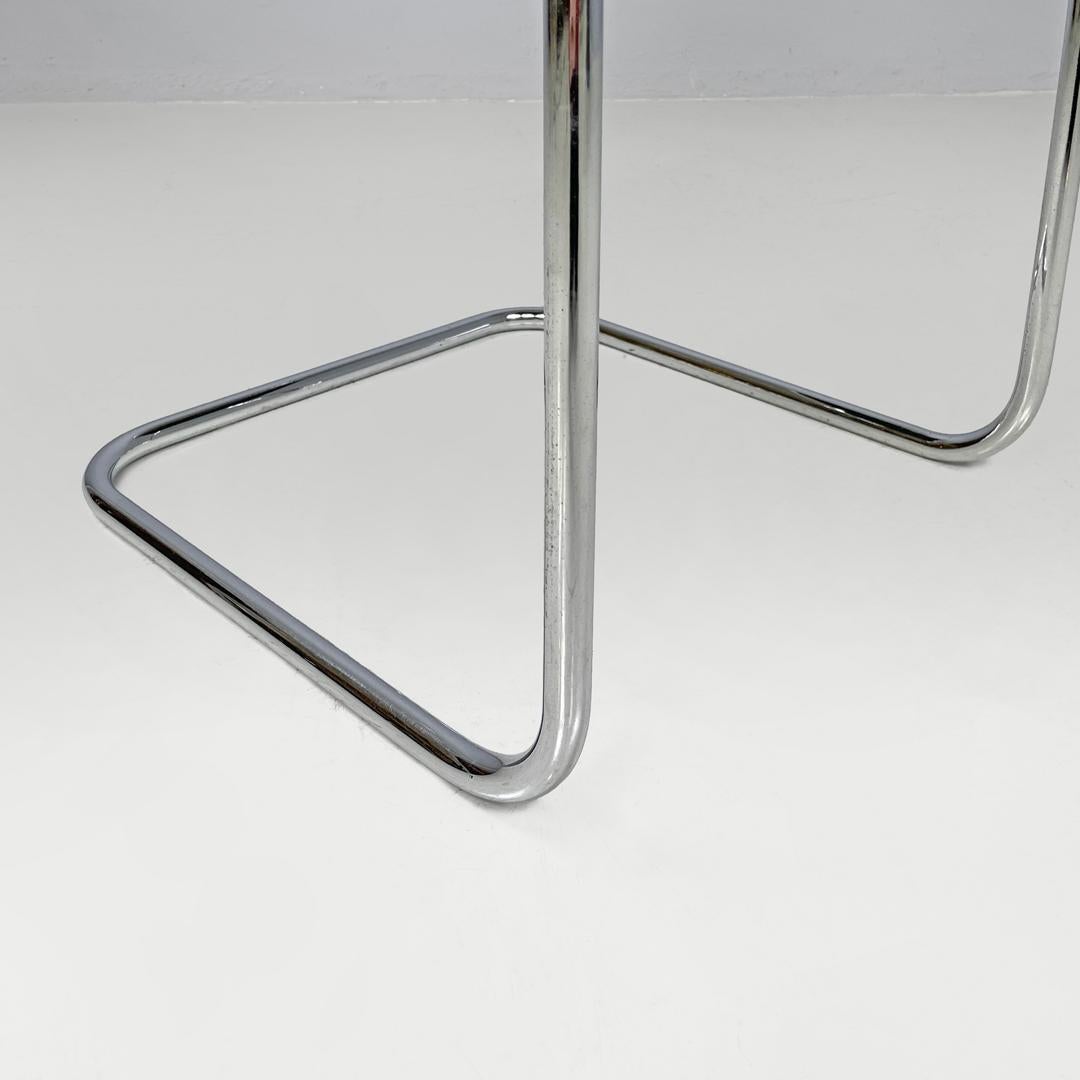 Italian modern black leather chairs Terry by Luigi Saccardo for Arrmet, 1970s For Sale 12