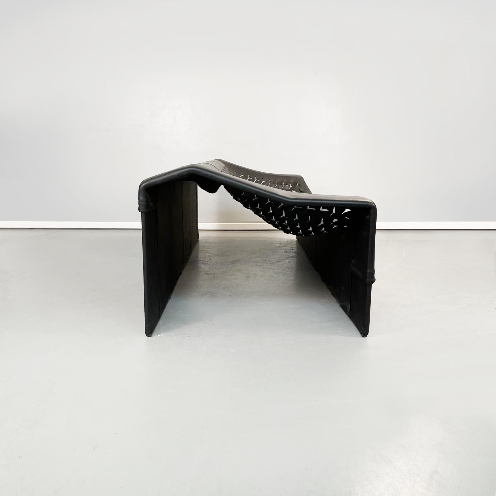 Post-Modern Italian Modern Black Leather Sofa Skin by Jean Nouvel for Molteni & C., 2000s