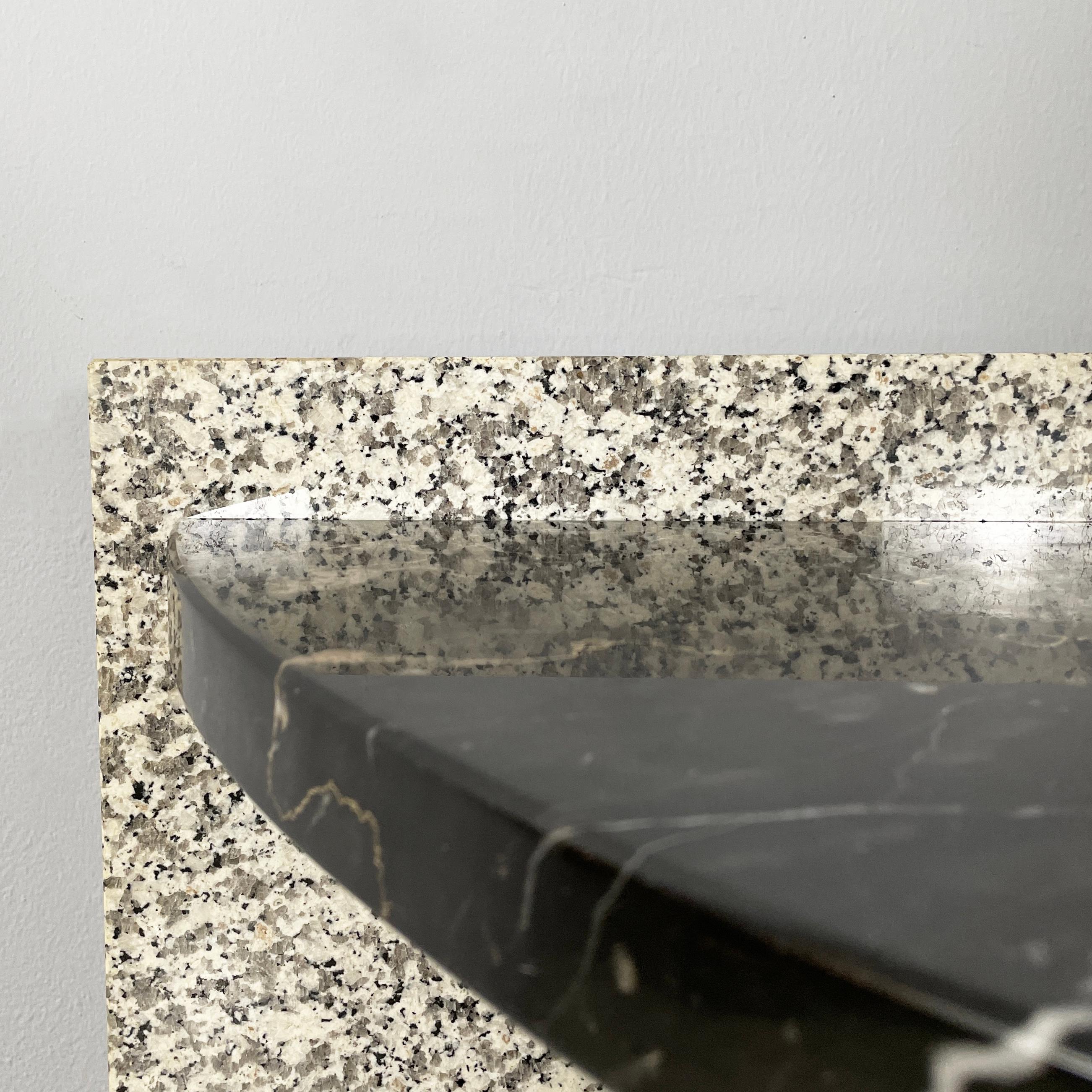 Italian modern Black marble granite console Belvedere by Cibic for Memphis 1980s For Sale 7