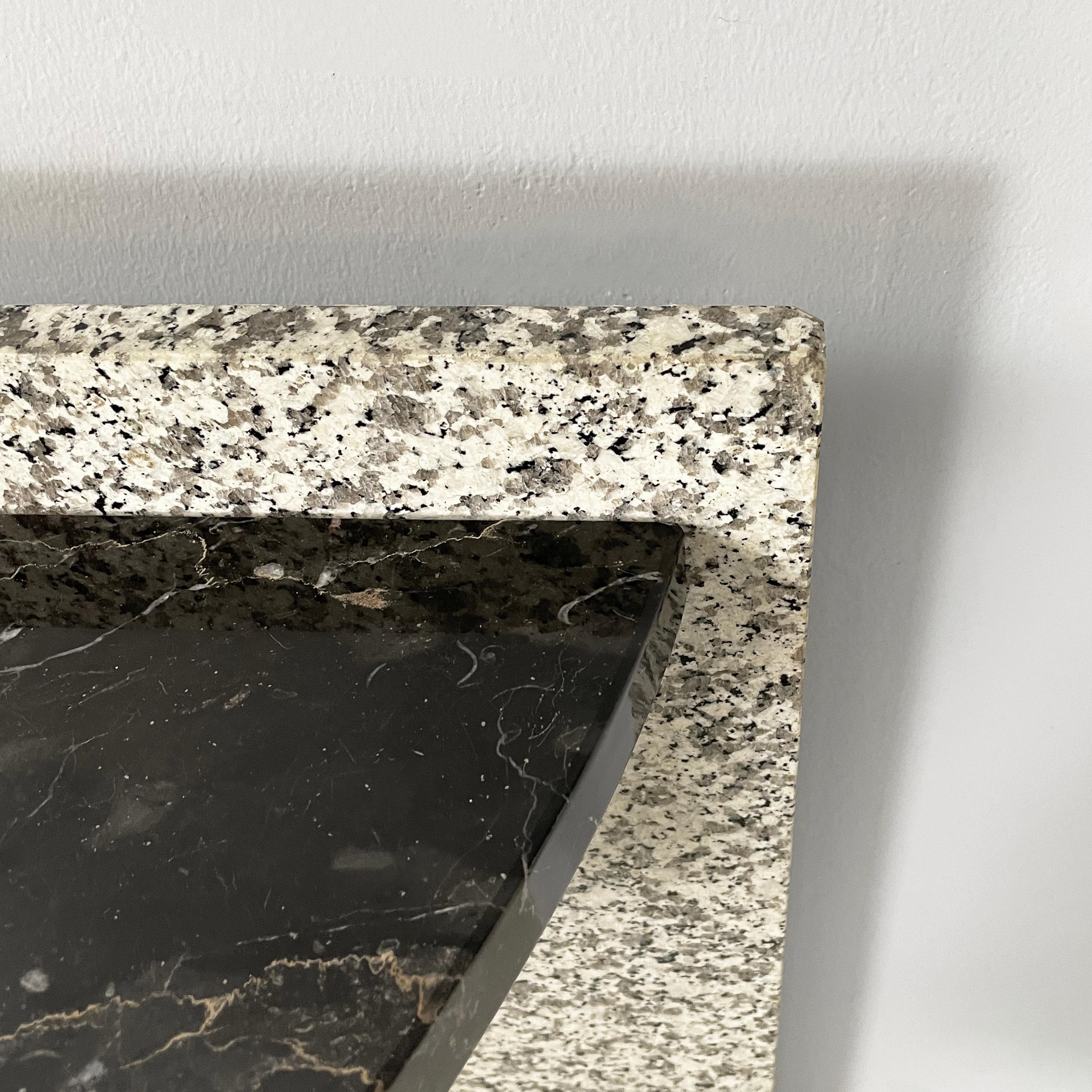 Italian modern Black marble granite console Belvedere by Cibic for Memphis 1980s For Sale 9