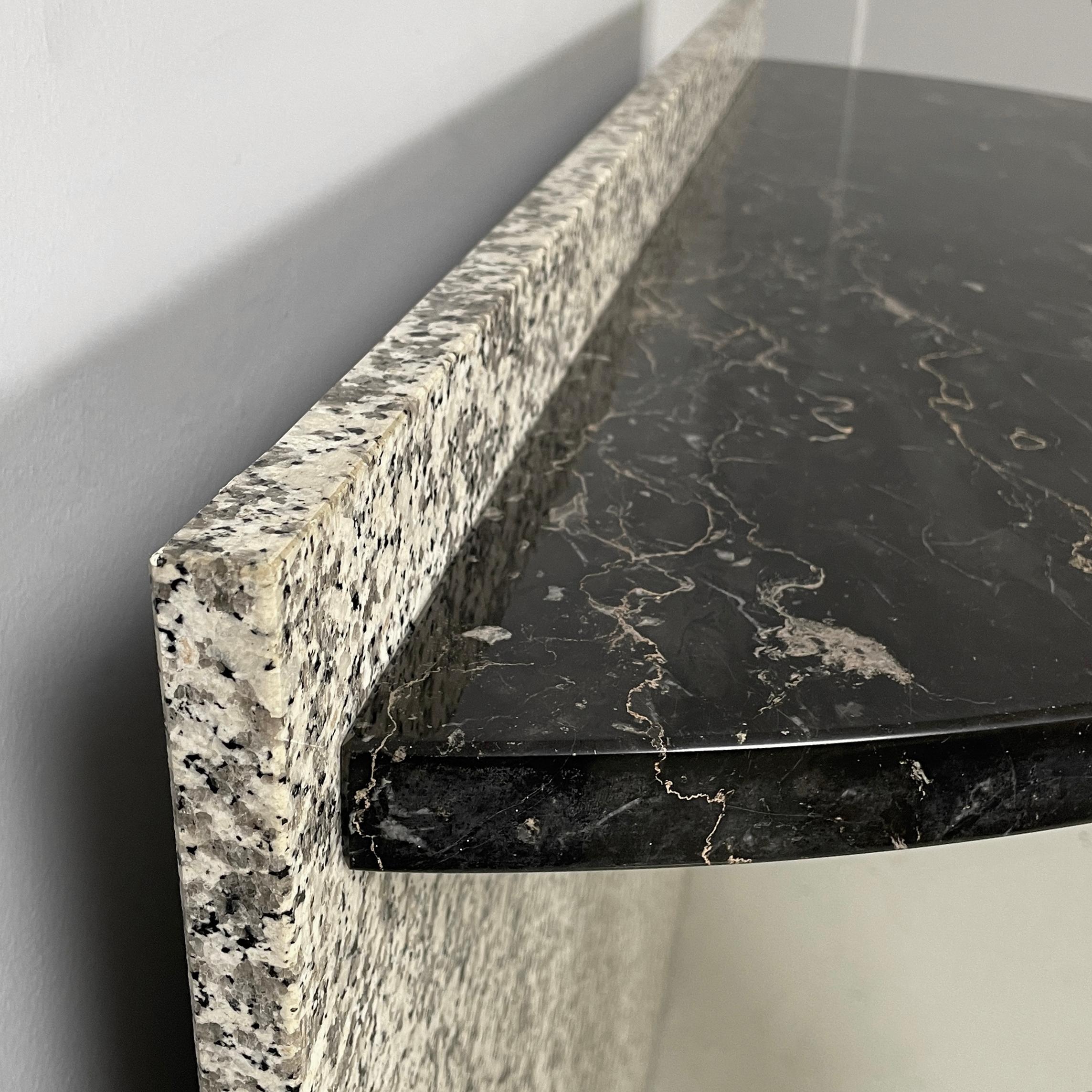 Italian modern Black marble granite console Belvedere by Cibic for Memphis 1980s For Sale 10