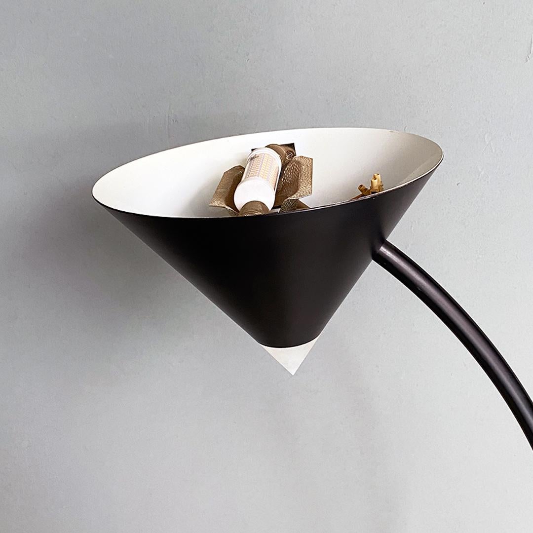 Italian Modern Black Metal and Plastic Yang Floor Lamp by Bieffeplast, 1980s For Sale 4