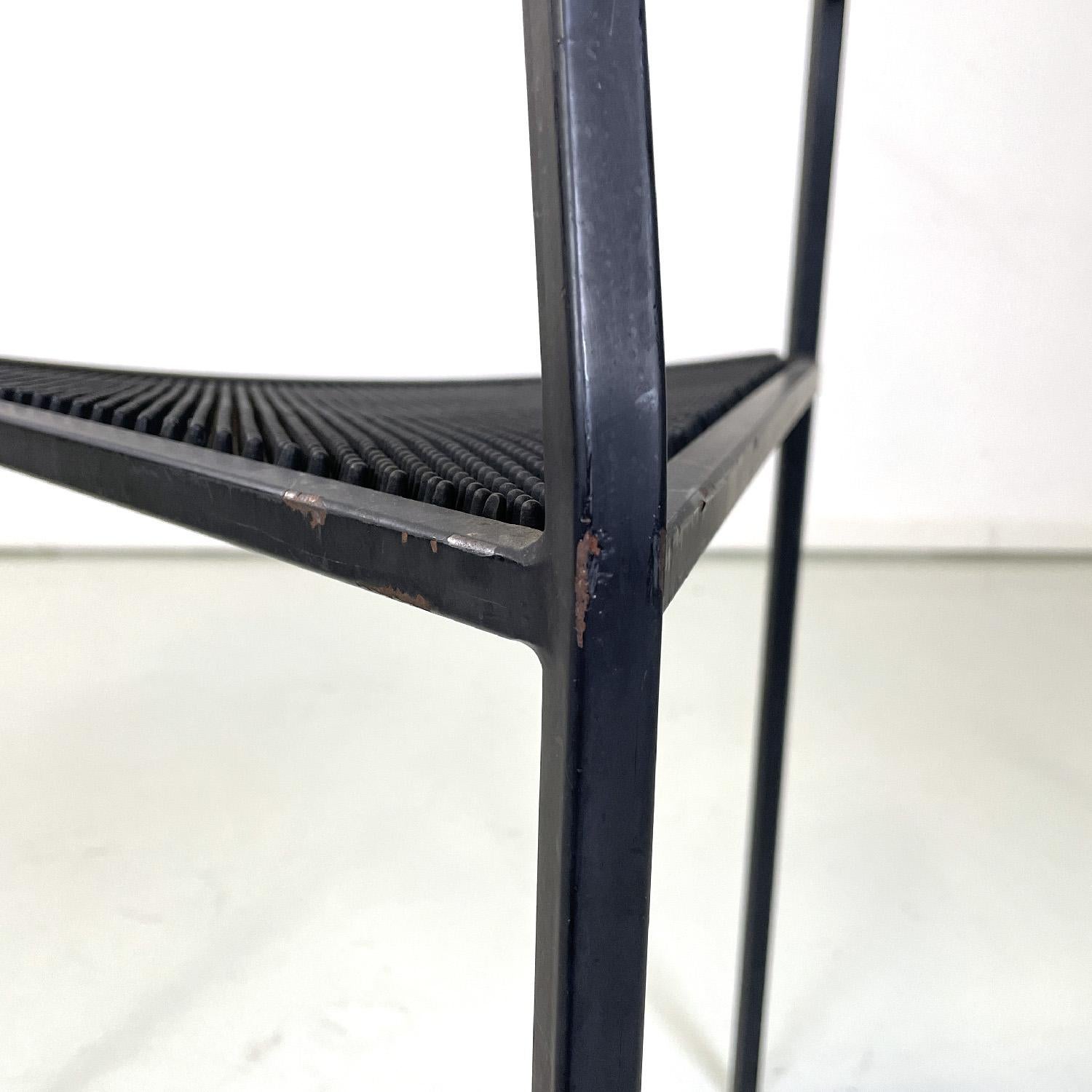 Italian modern black metal chair by Peregalli and Calatroni for Zeus, 1990s 7
