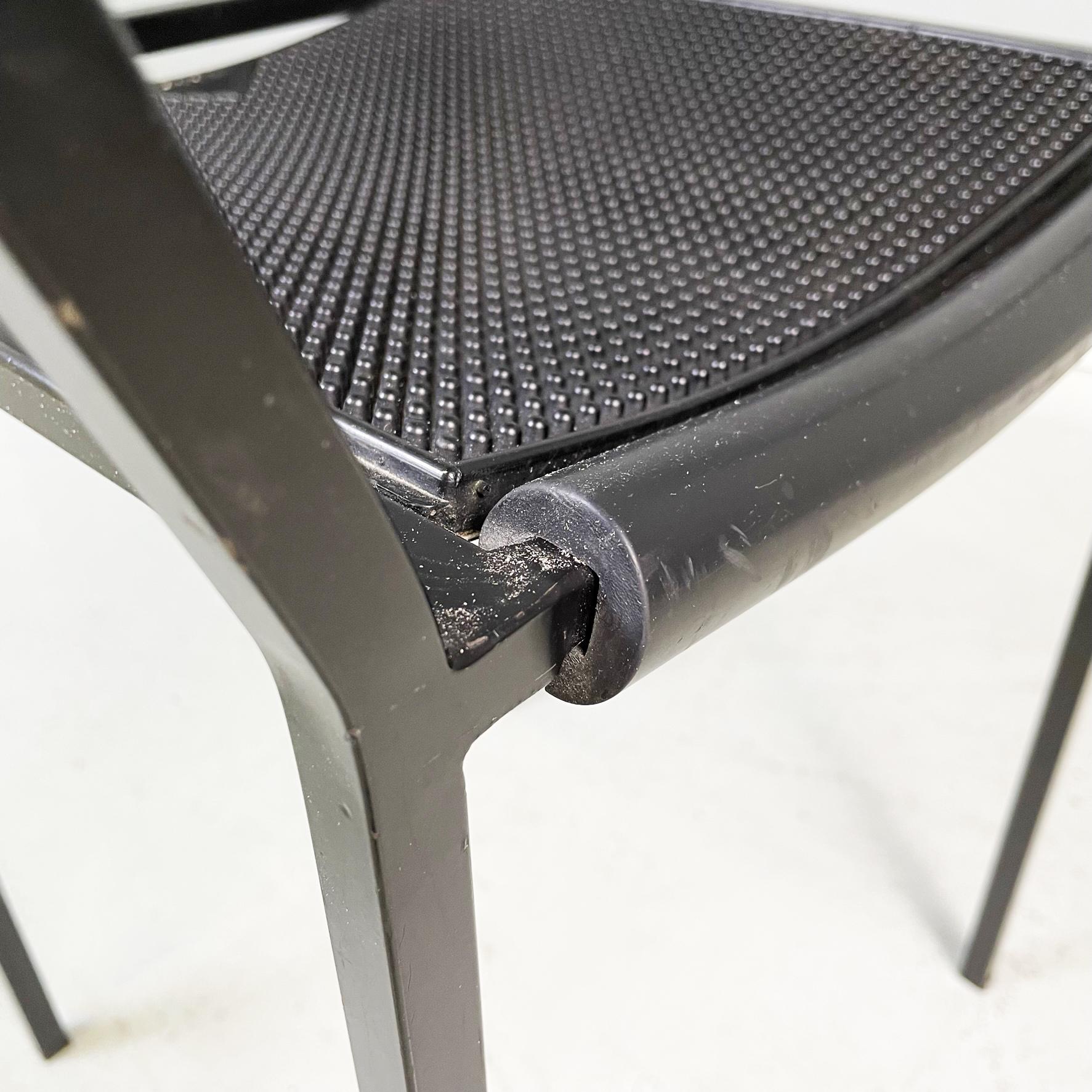 Italian Modern Black Metal Chair Poltroncina by Maurizio Peregalli for Zeus 1990 8