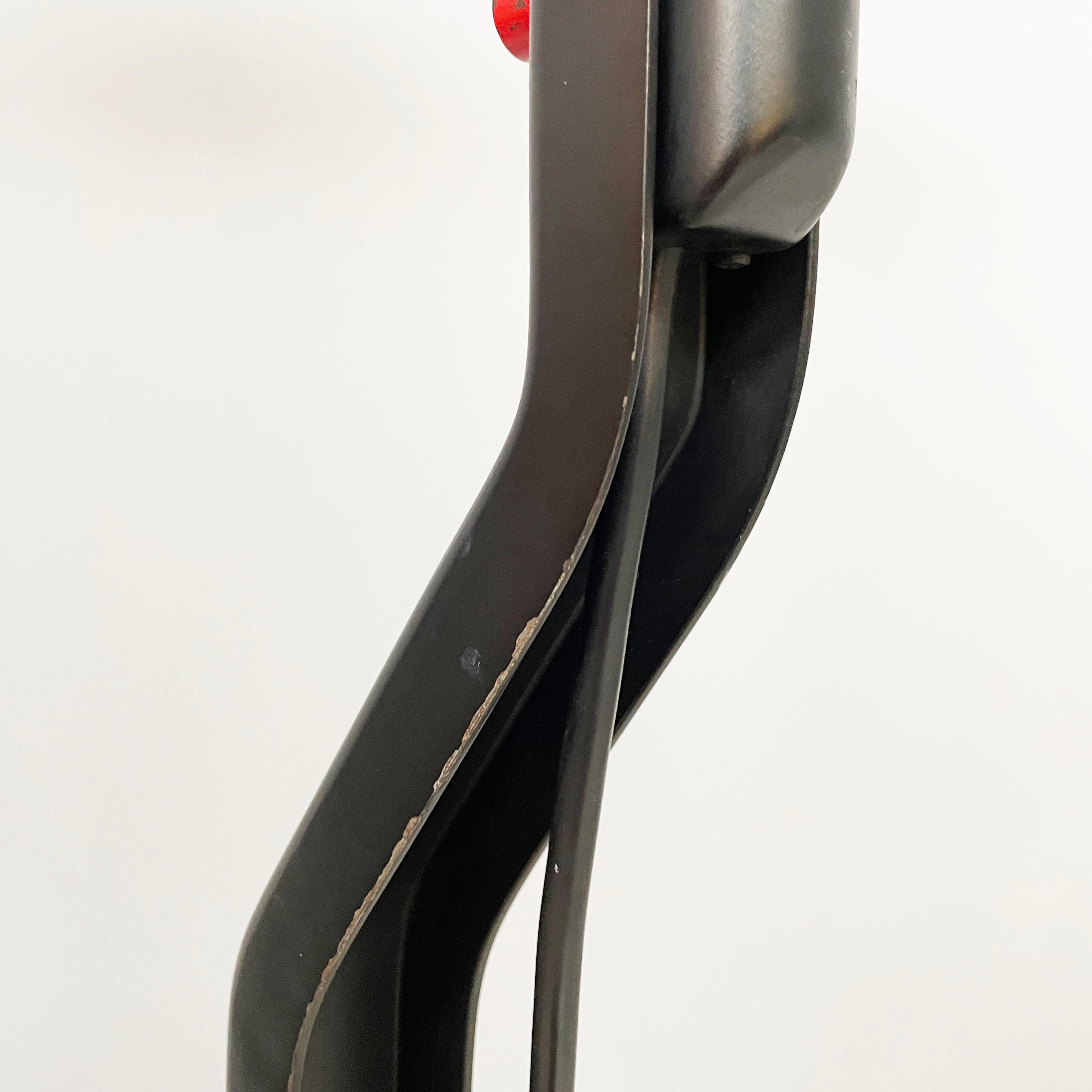 Lámpara de pie italiana moderna de metal negro Sirio by Takahama for Sirrah, años 80 en venta 5