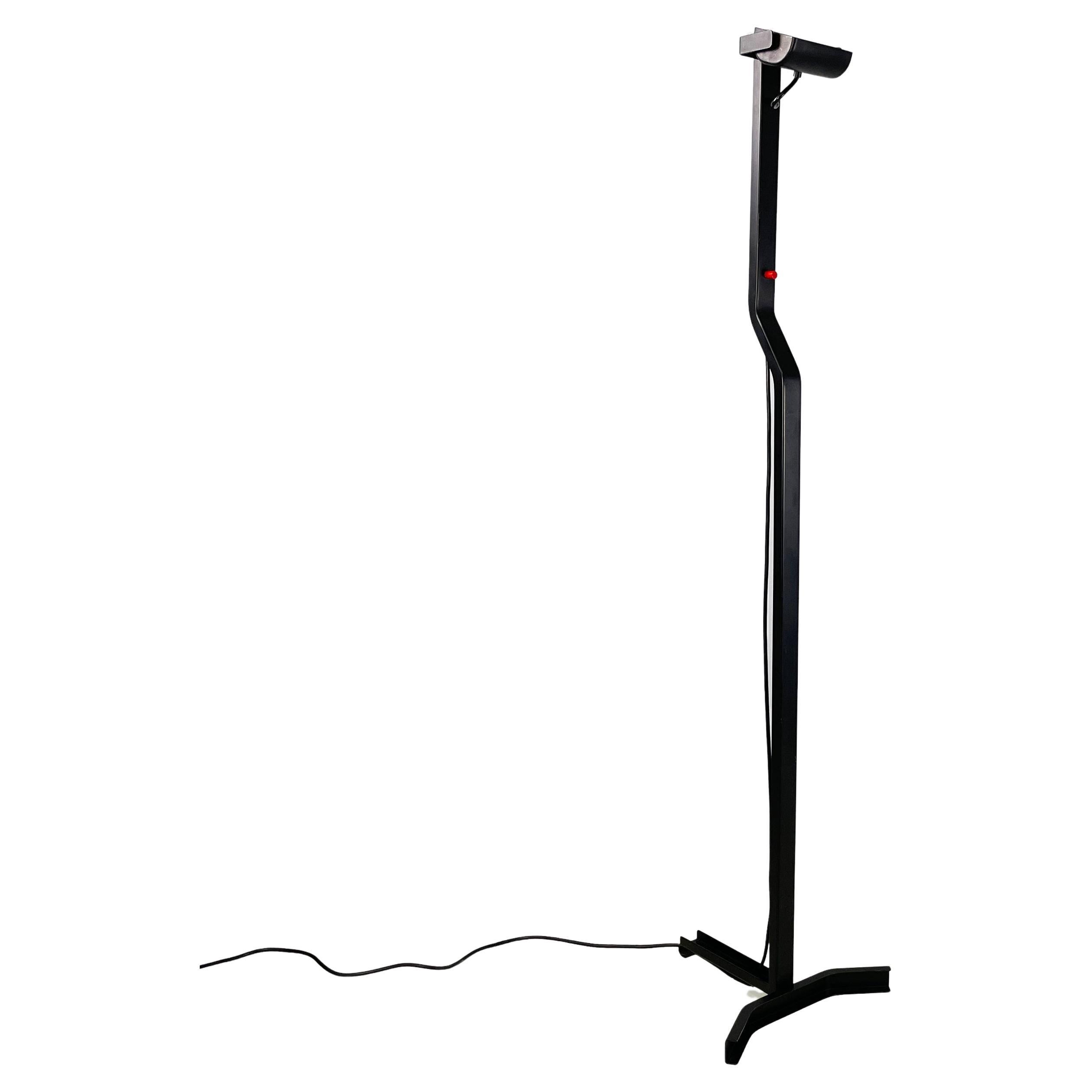 Italian modern Black metal floor lamp Sirio by Takahama for Sirrah, 1980s