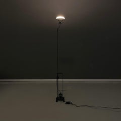 Italian Modern Black Metal Floor Lamp Toio by Castiglioni for Flos, 1970s