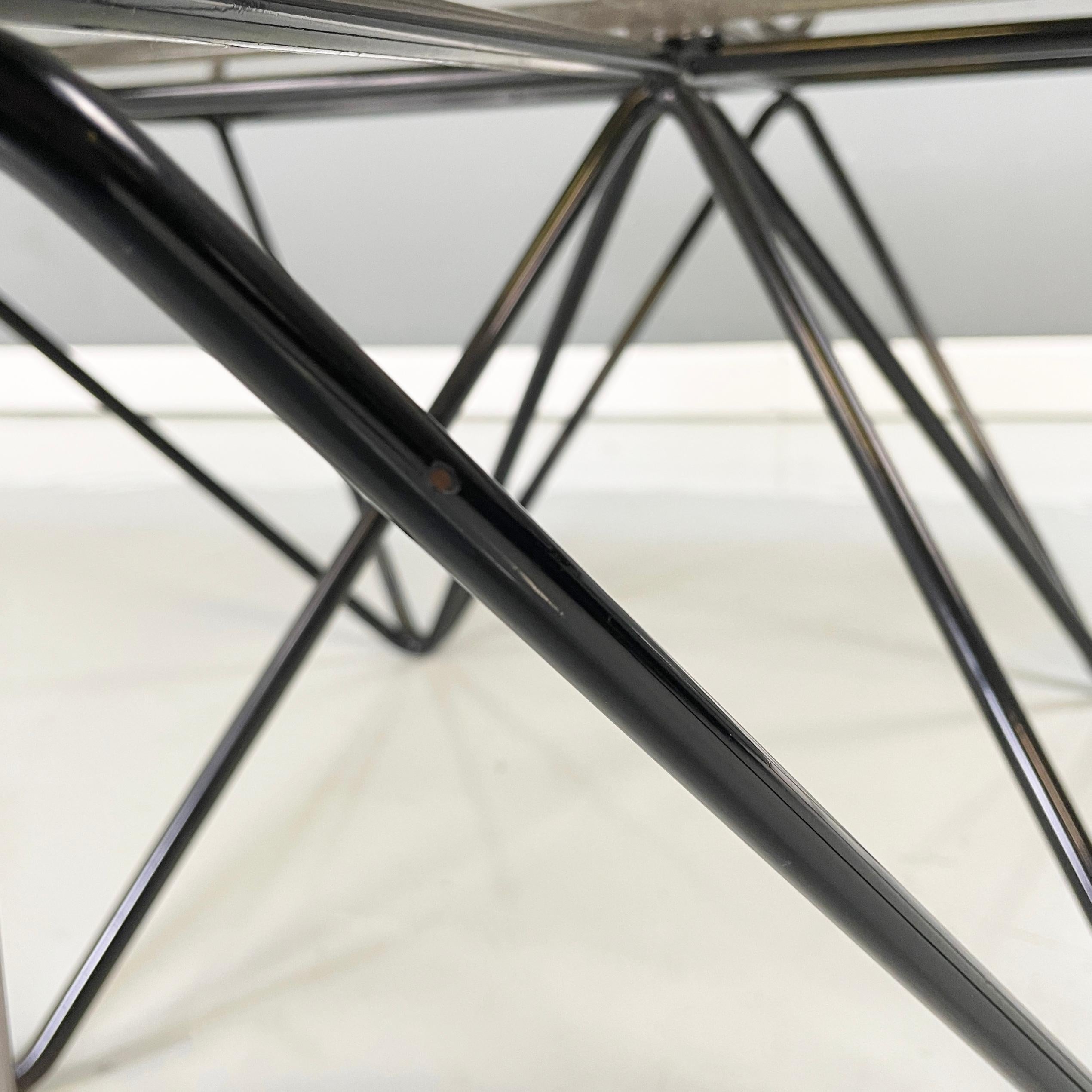 Italian modern Black metal glass Coffee table Alanda by Paolo Piva for B&B 1980s 6