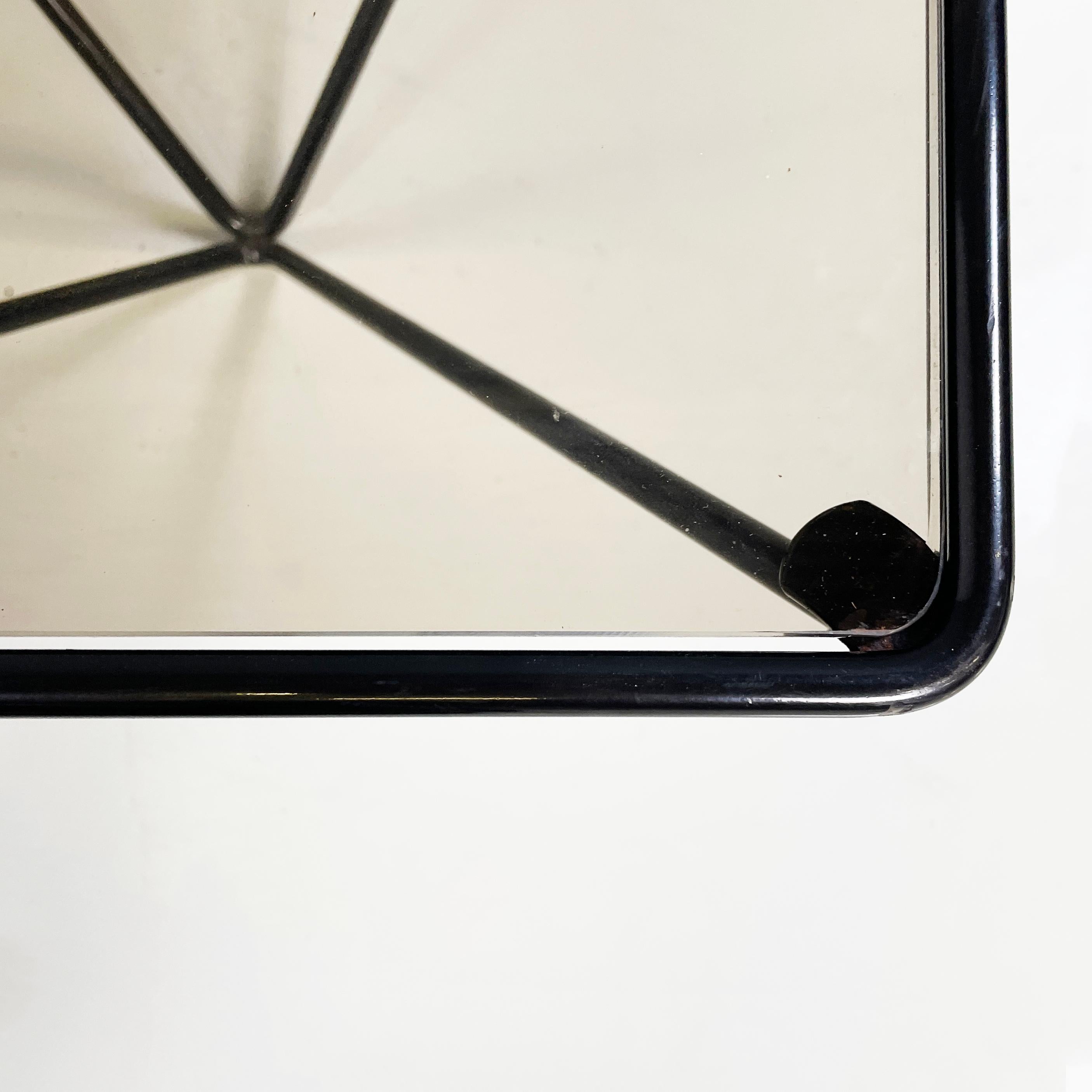 Italian modern Black metal glass Coffee table Alanda by Paolo Piva for B&B 1980s 2