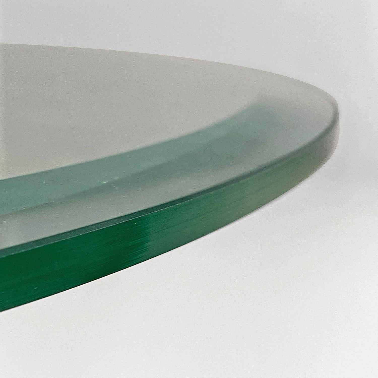 Tables basses rondes italiennes modernes en métal noir, verre et marbre par Cattelan, années 1980 en vente 3
