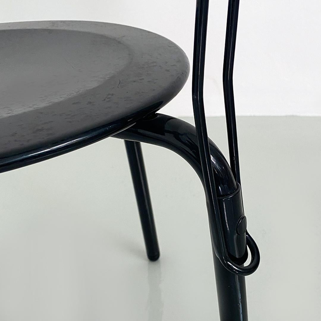 Moderner italienischer Ibisco-Stuhl aus schwarzem Metall, Raimondi für Molteni & Consonni, 1980er Jahre im Angebot 7