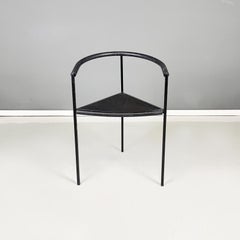 Moderner italienischer Stuhl aus schwarzem Metall von Peregalli und Calatroni für Zeus, 1990