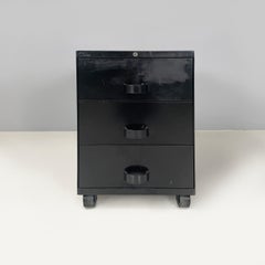 Italian modern Black Office drawer unit by Borsani and Gerli for Tecno, 1970s