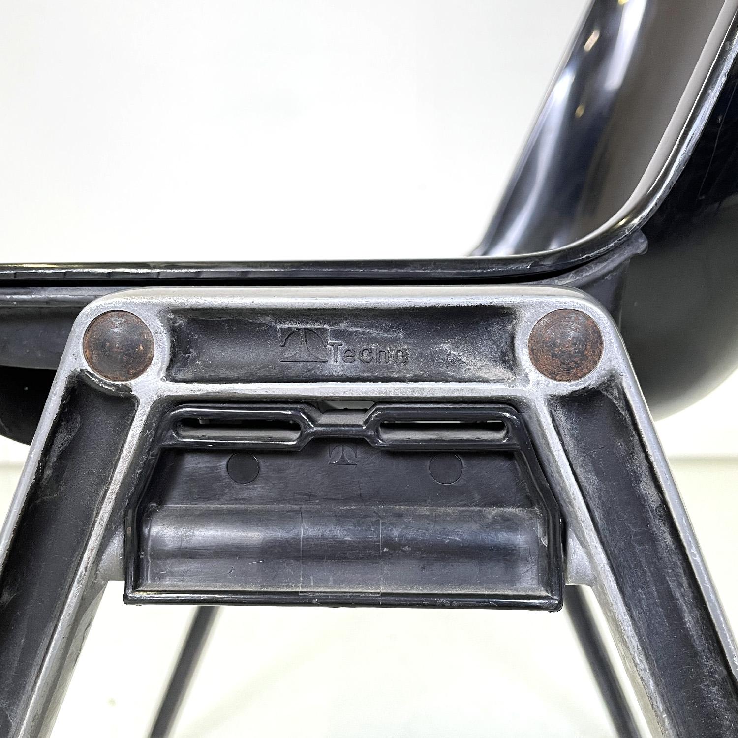 Italian modern black plastic chairs Modus SM 203 by Borsani for Tecno, 1980s in vendita 6