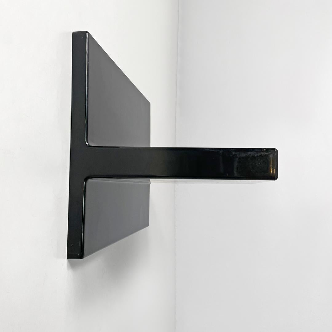 Plastic Italian modern black shiny plastic shelf by Marcello Siard for Kartell, 1970s For Sale