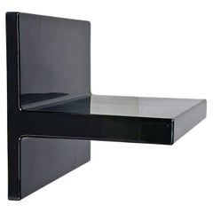 Estantería moderna italiana de plástico negro brillante de Marcello Siard para Kartell, años 70