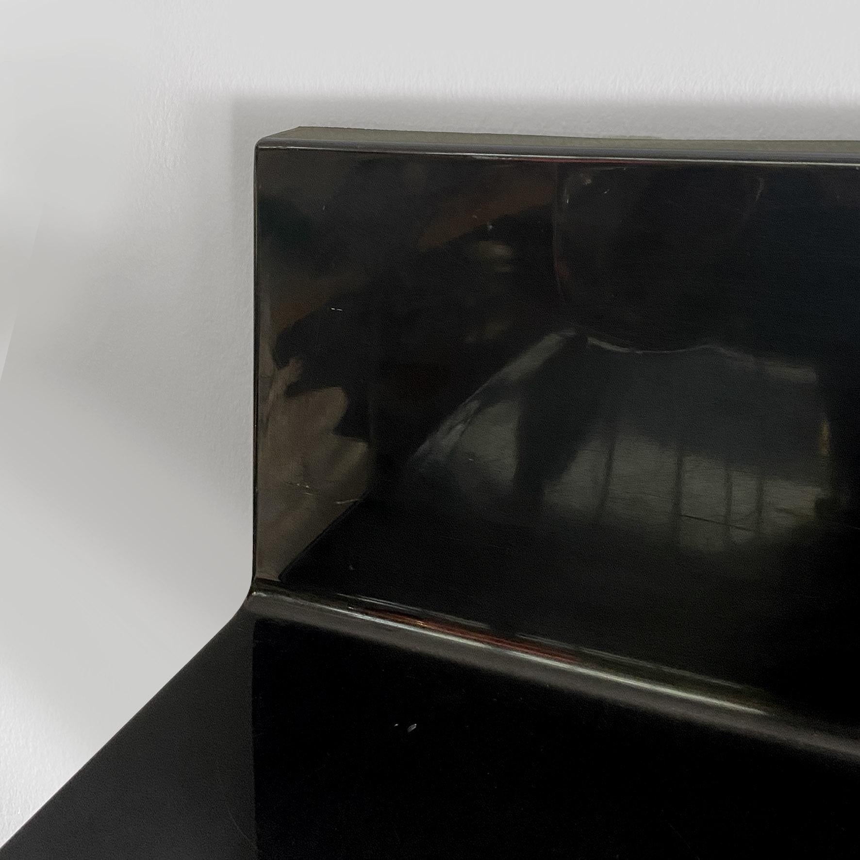 Estantería moderna italiana de plástico negro brillante de Marcello Siard para Kartell, años 70 en venta 4