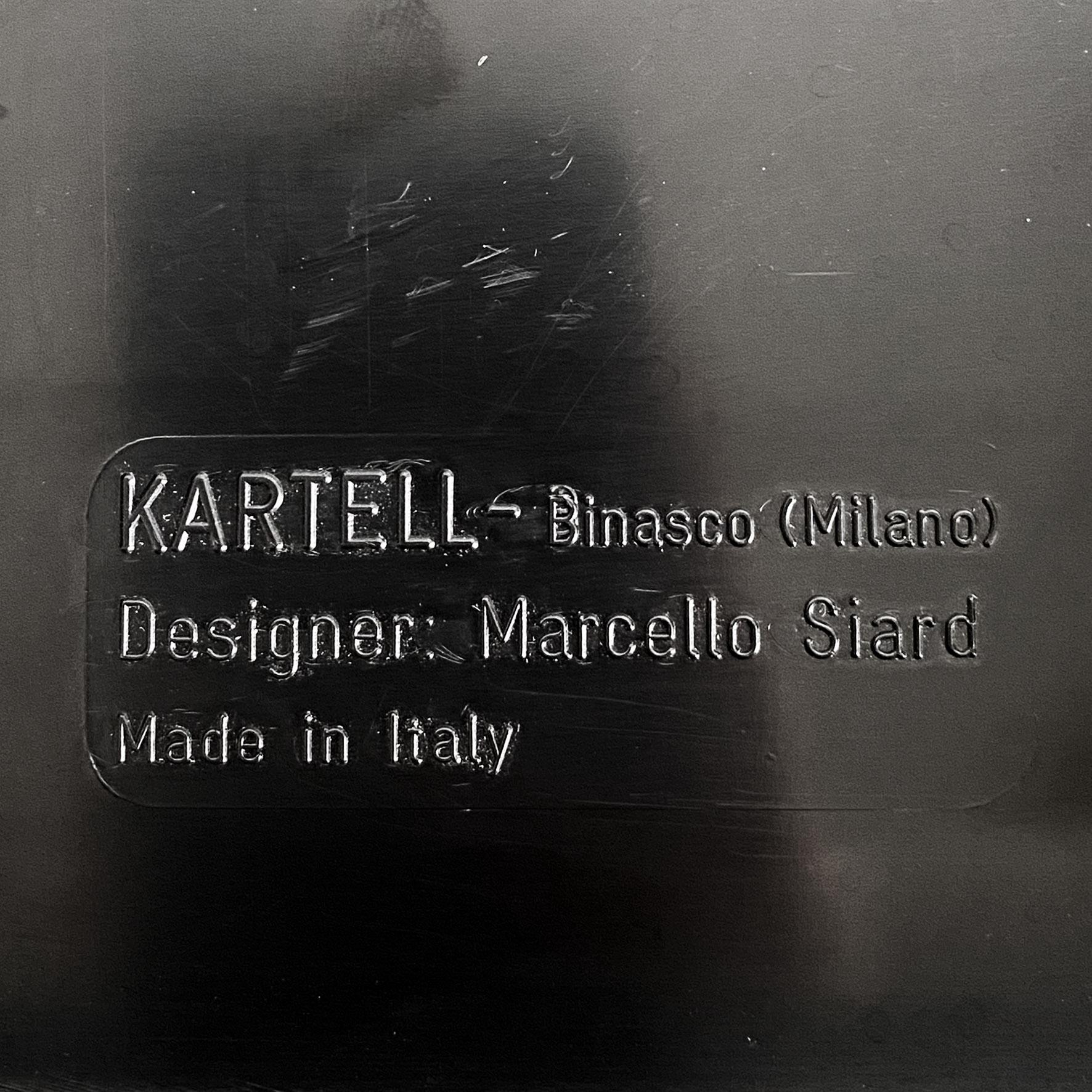 Estantería moderna italiana de plástico negro brillante de Marcello Siard para Kartell, años 70 en venta 10