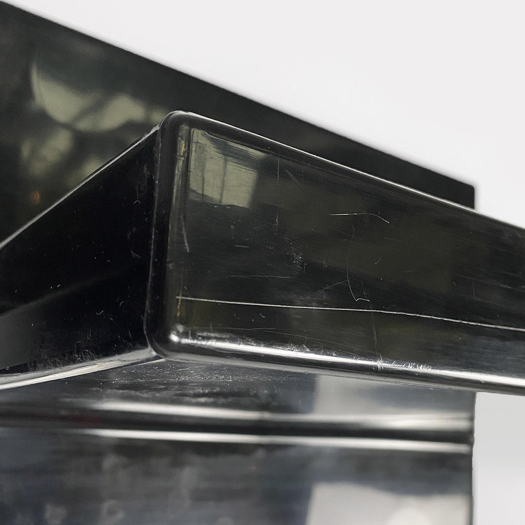 Estantería moderna italiana de plástico negro brillante de Marcello Siard para Kartell, años 70 en venta 2