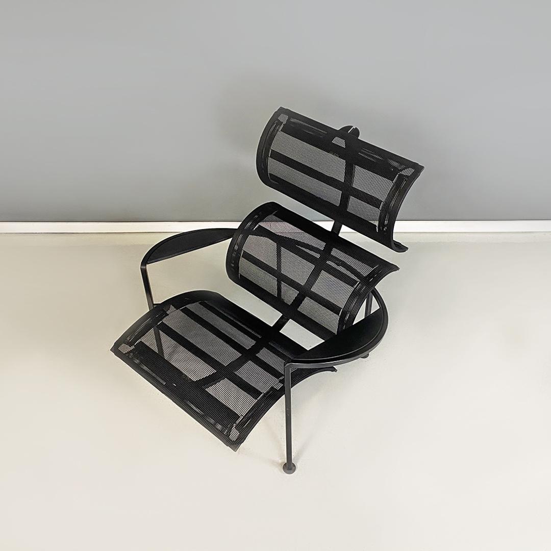Late 20th Century Italian Modern Black Signorina Chan Armchairs by Carlo Forcolini for Alias, 1986 For Sale
