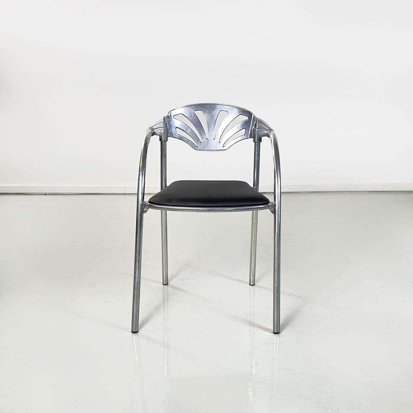 Modern Italian modern black sky Chairs Alisea by Lisa Bross for Studio Simonetti, 1980s