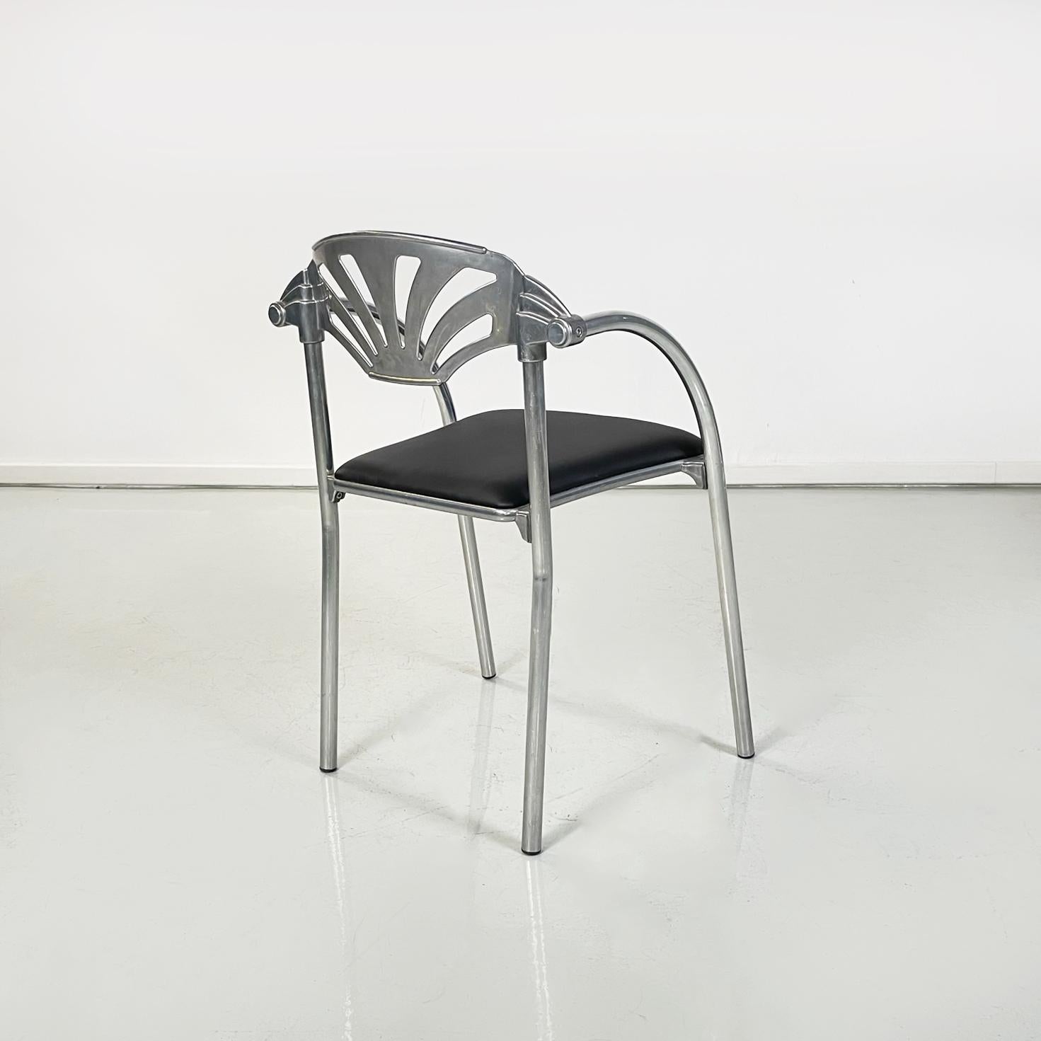 Late 20th Century Italian modern black sky Chairs Alisea by Lisa Bross for Studio Simonetti, 1980s