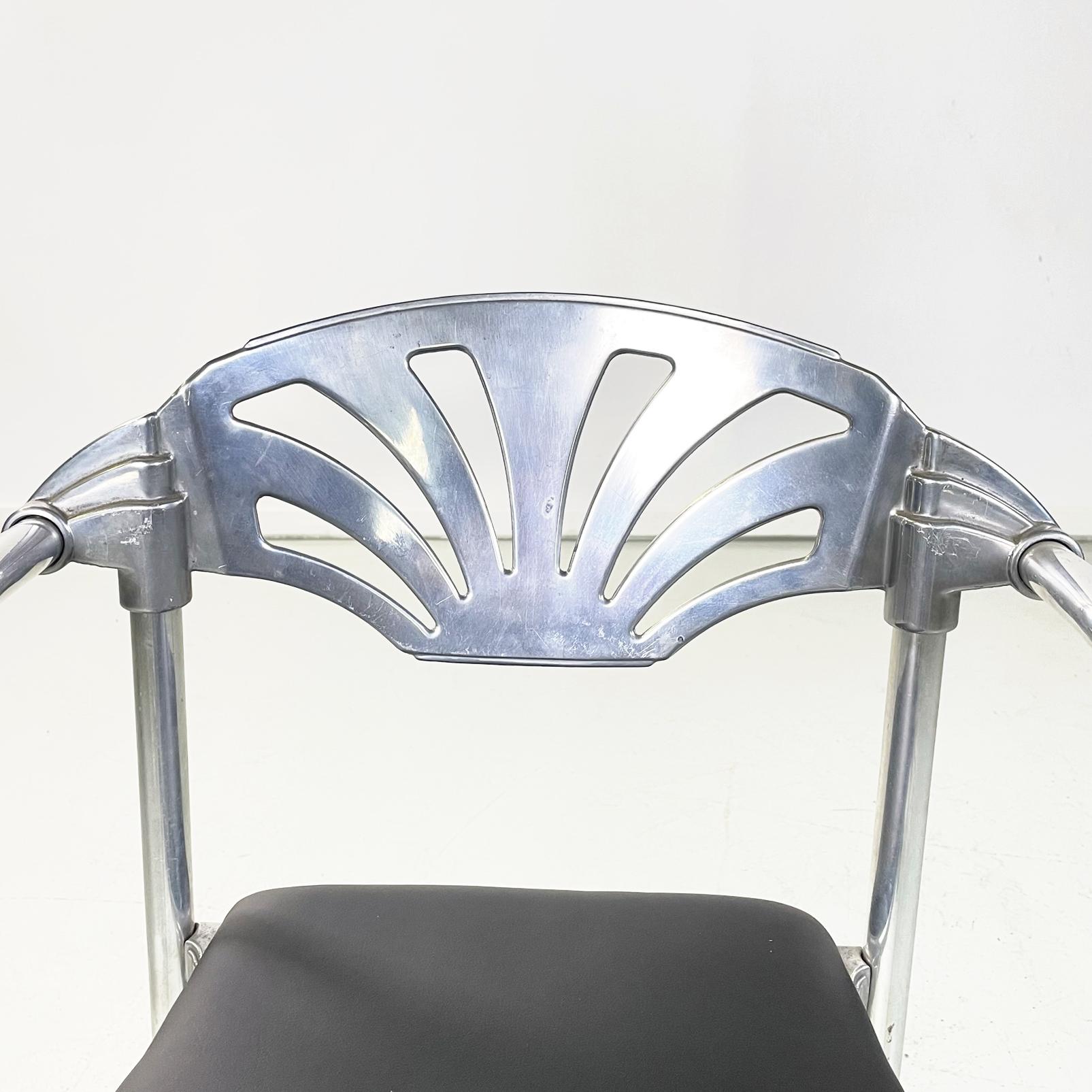 Italian modern black sky Chairs Alisea by Lisa Bross for Studio Simonetti, 1980s 2
