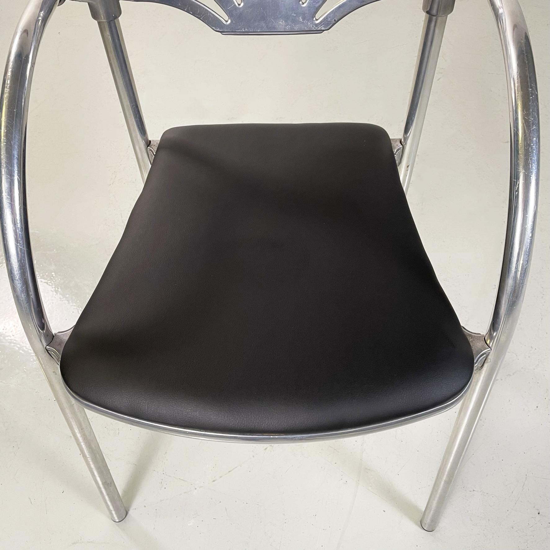 Italian modern black sky Chairs Alisea by Lisa Bross for Studio Simonetti, 1980s 3