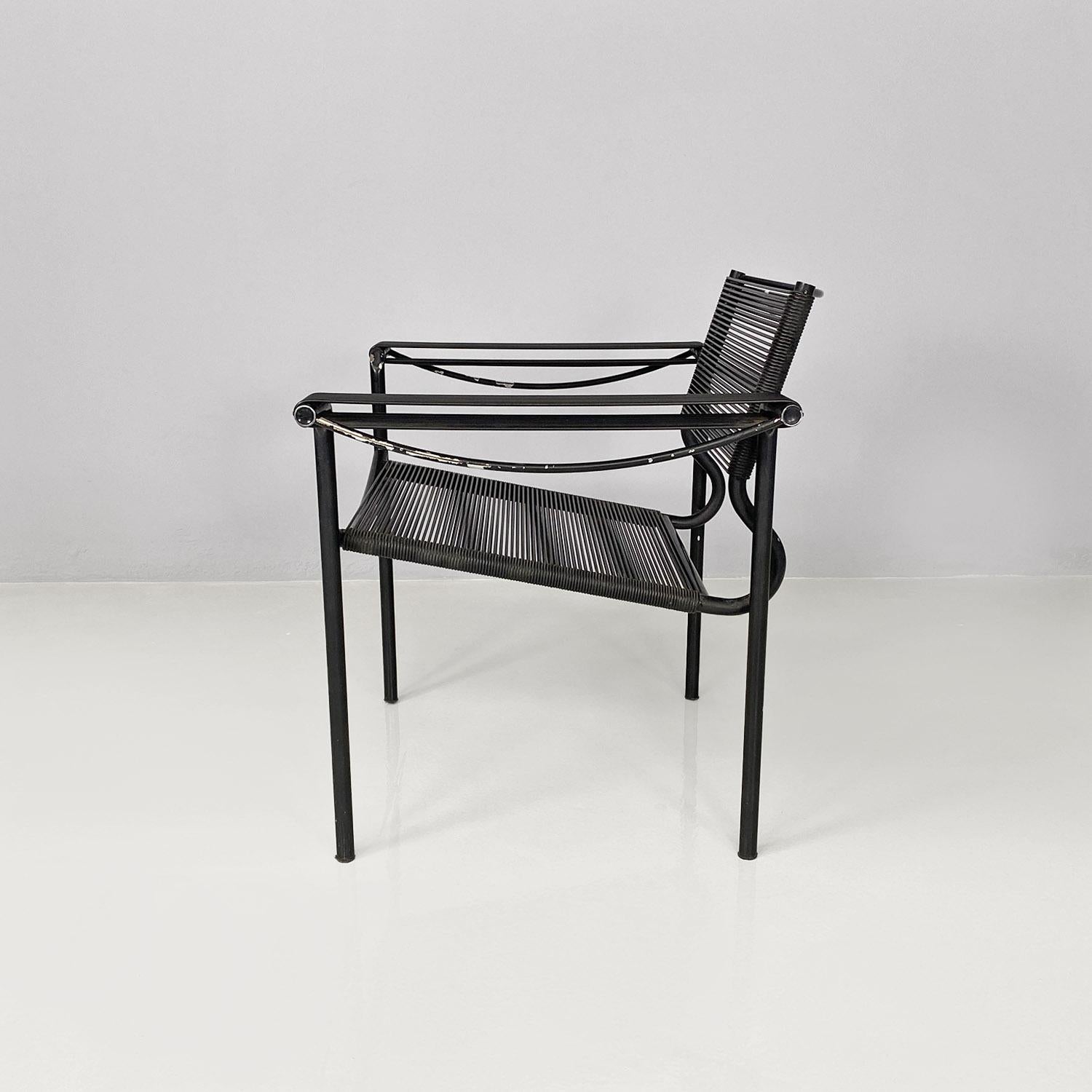Italian modern black Spaghetti armchairs by Giandomenico Belotti for Alias 1980s For Sale 6