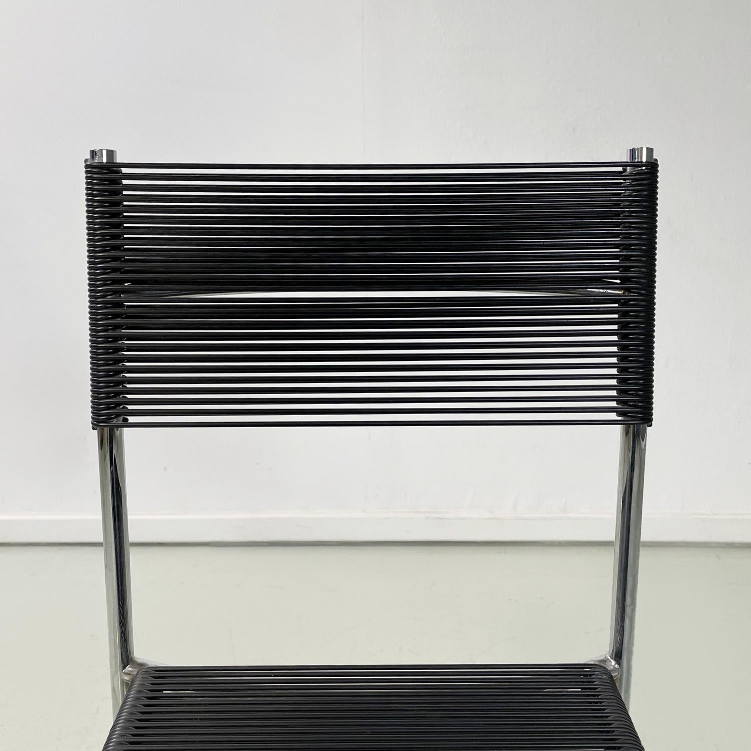 Italian modern black Spaghetti chairs by Giandomenico Belotti for Alias, 1980s For Sale 8