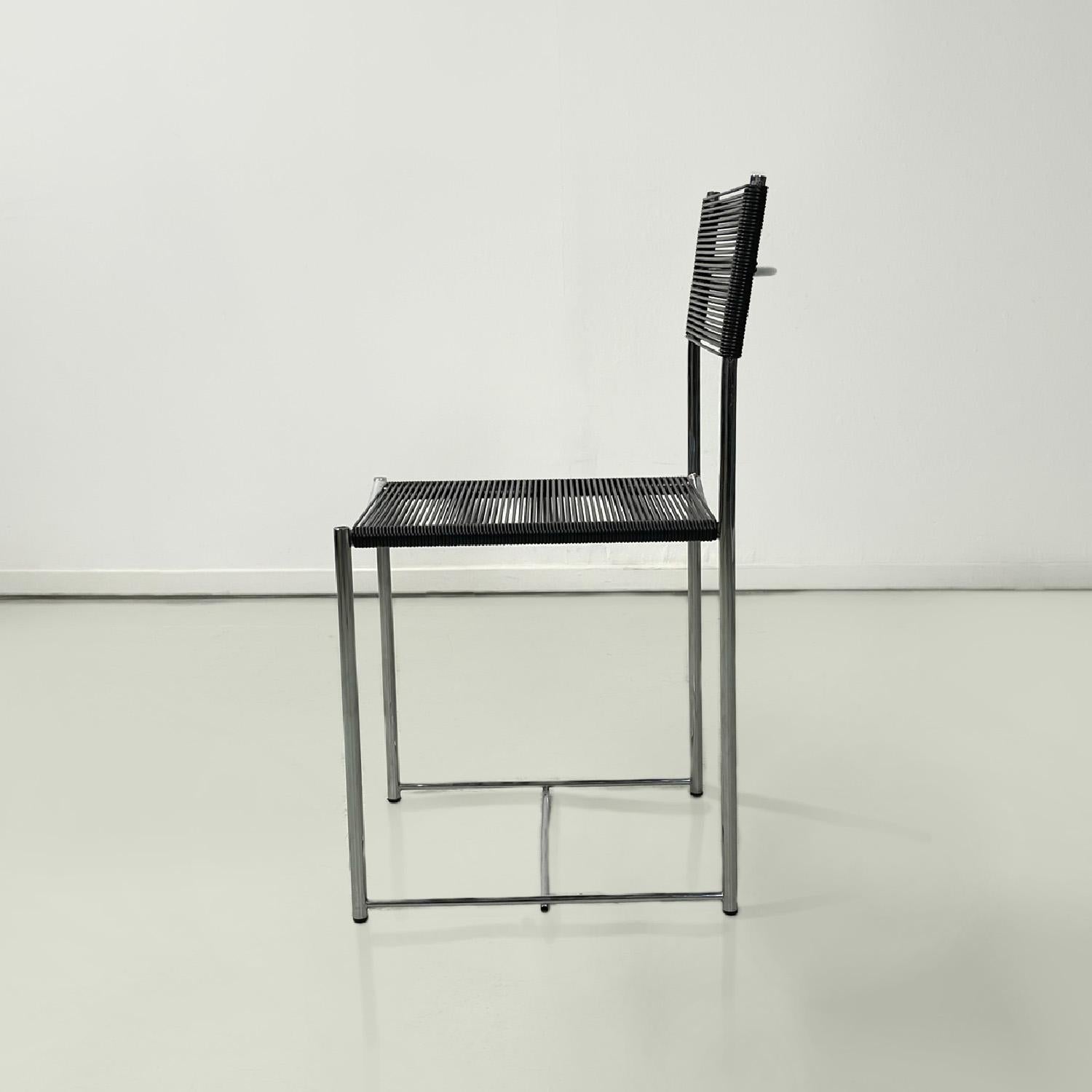 Modern Italian modern black Spaghetti chairs by Giandomenico Belotti for Alias, 1980s For Sale