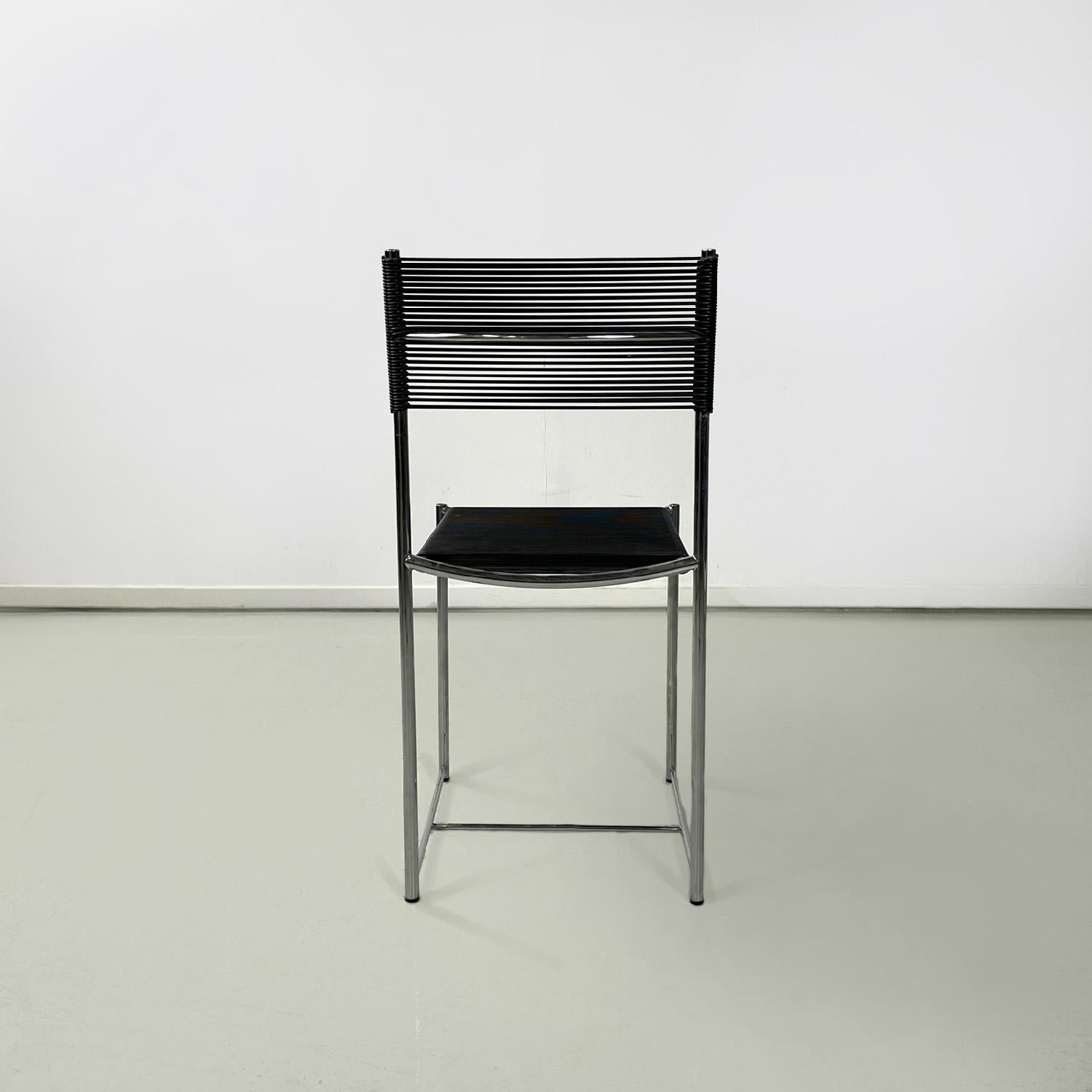 Moderne schwarze Spaghetti-Stühle von Giandomenico Belotti für Alias, 1980er Jahre im Zustand „Gut“ im Angebot in MIlano, IT