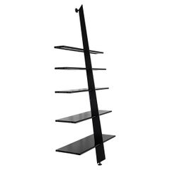 Librería moderna italiana de acero negro de Philippe Starck para Baleri, 1984