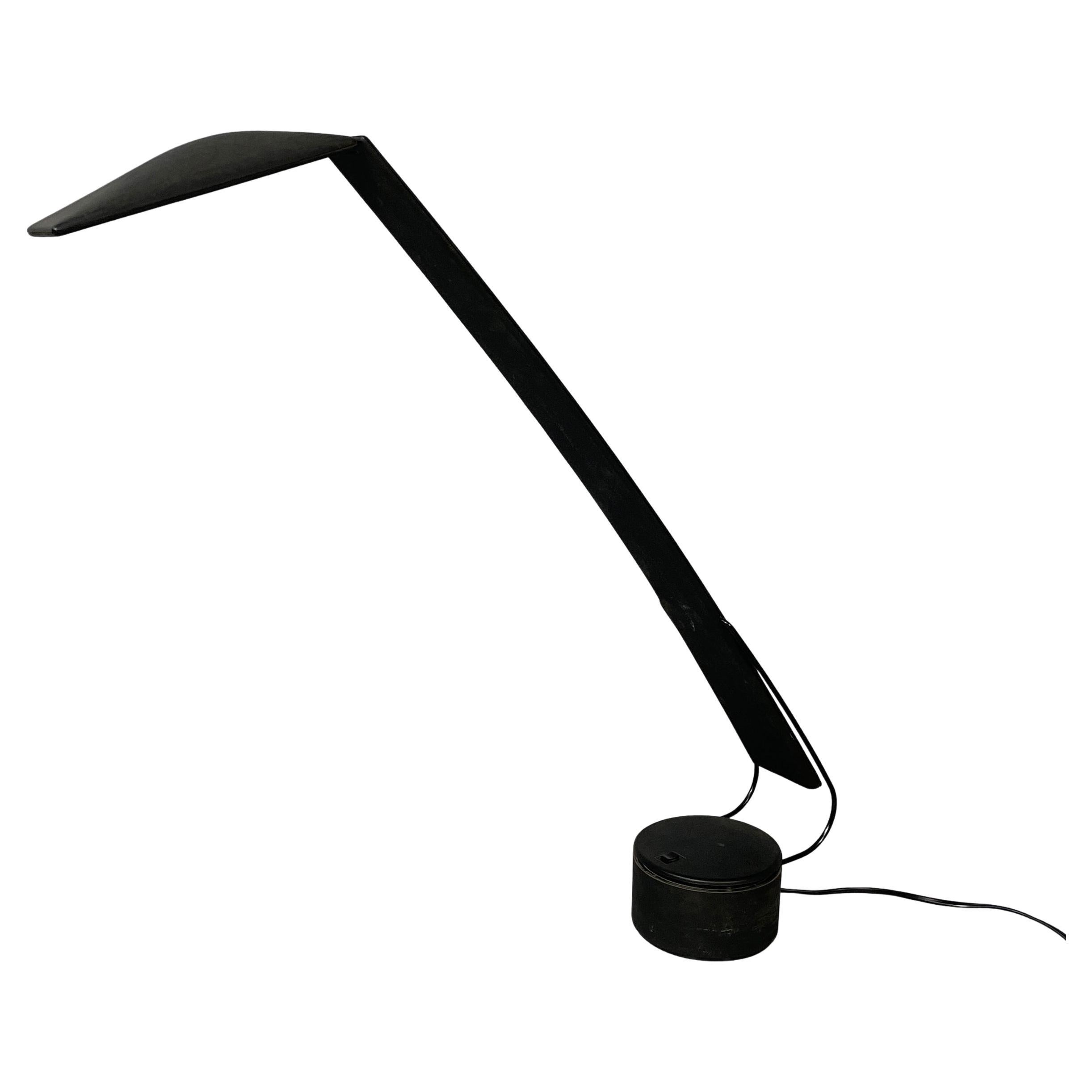 Italian modern black table lamp Dove by Barbaglia Colombo for Paf, 1980s