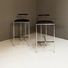 Italian modern black Tokyo stools by Rodney Kinsman for Bieffeplast, 1985