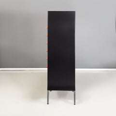 Italian modern black white laminated Chest of drawers by Rasulo for BRF, 1990s