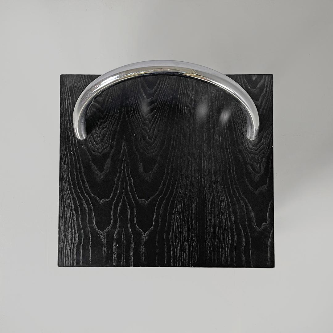 Moderner italienischer Couchtisch aus schwarzem Holz, Ko-Ko Shiro Kuramata für Cappellini, 1986 im Angebot 4