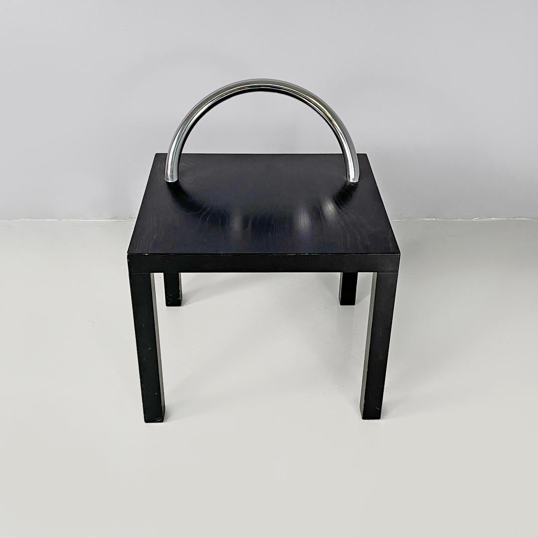 Moderner italienischer Couchtisch aus schwarzem Holz, Ko-Ko Shiro Kuramata für Cappellini, 1986 im Angebot 3