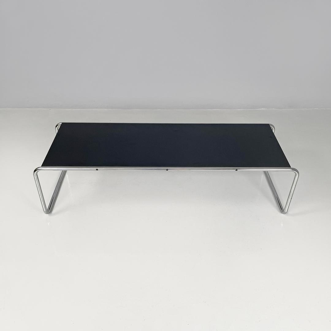 Italian modern black wood coffee tables Laccio by Marcel Breuer for Gavina 1970s For Sale 4