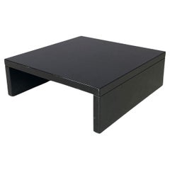 Italian modern black wood Saratoga table Lella Massimo Vignelli Poltronova 1960s