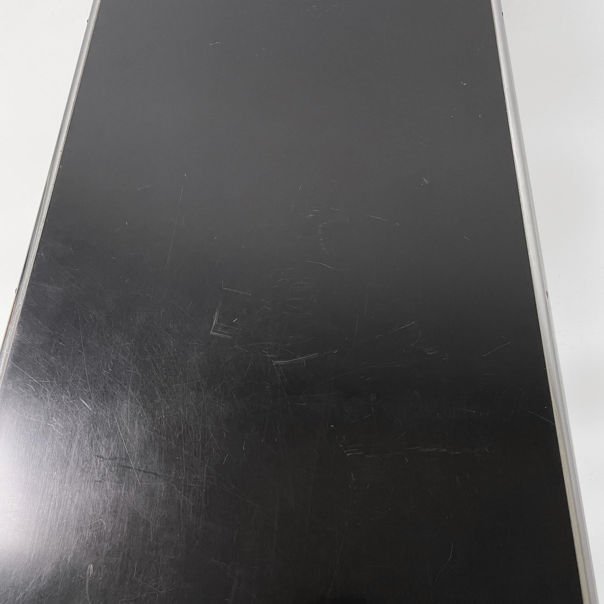 Italian modern black wood steel coffee table Laccio Marcel Breuer Gavina, 1970s For Sale 4