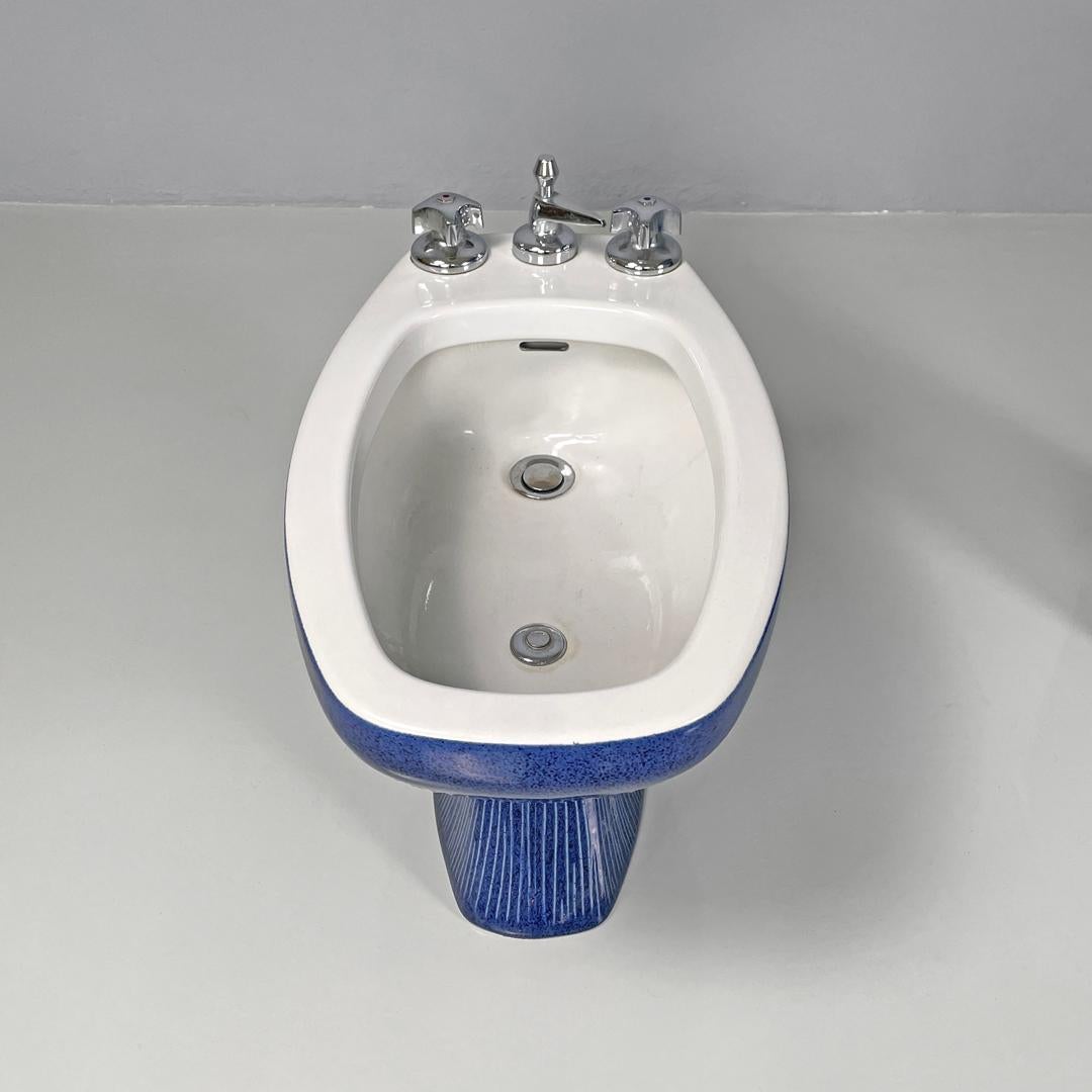 Sanitarios modernos italianos azules Gardena Antonia Campi Richard Ginori Años 70 en venta 3