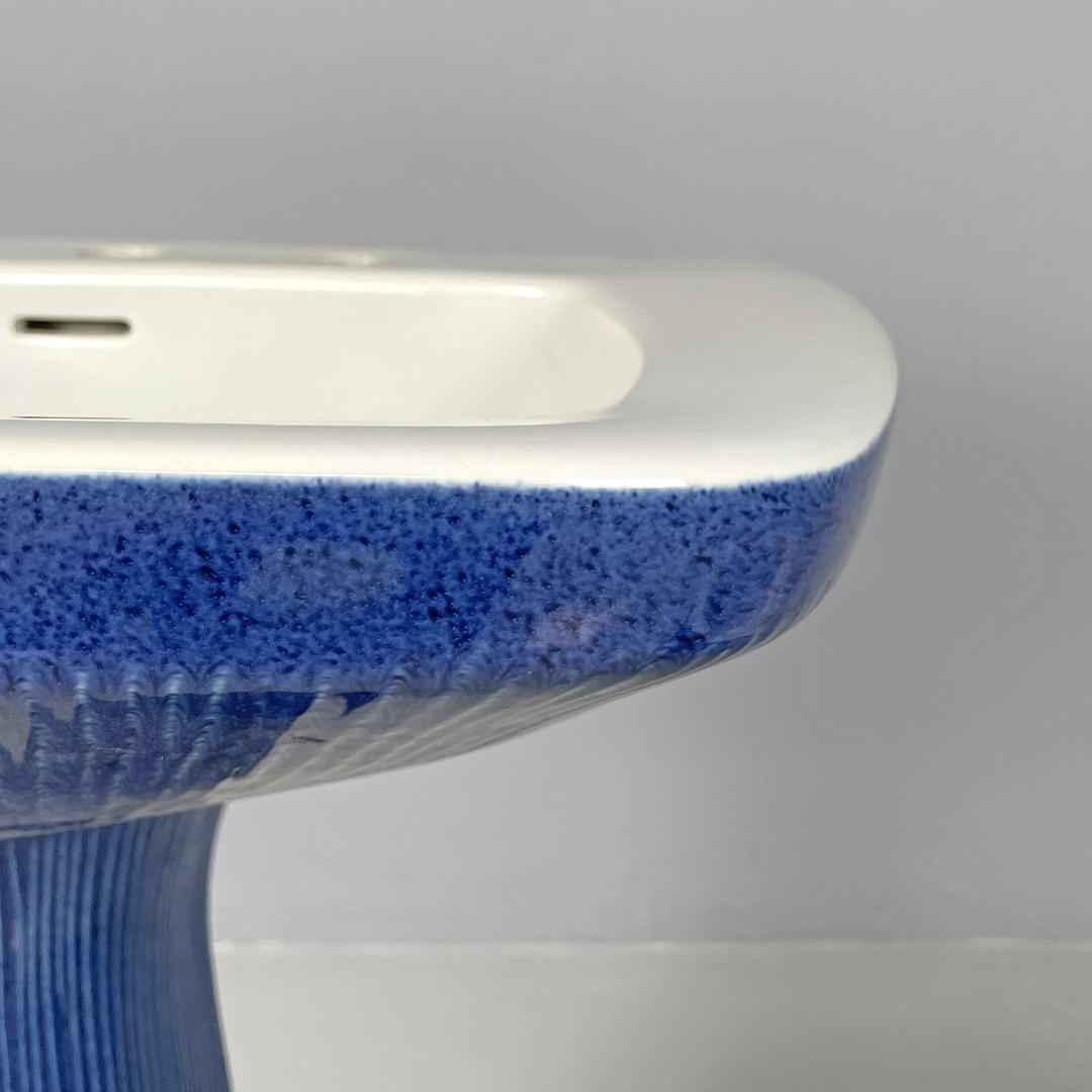 Sanitarios modernos italianos azules Gardena Antonia Campi Richard Ginori Años 70 en venta 4