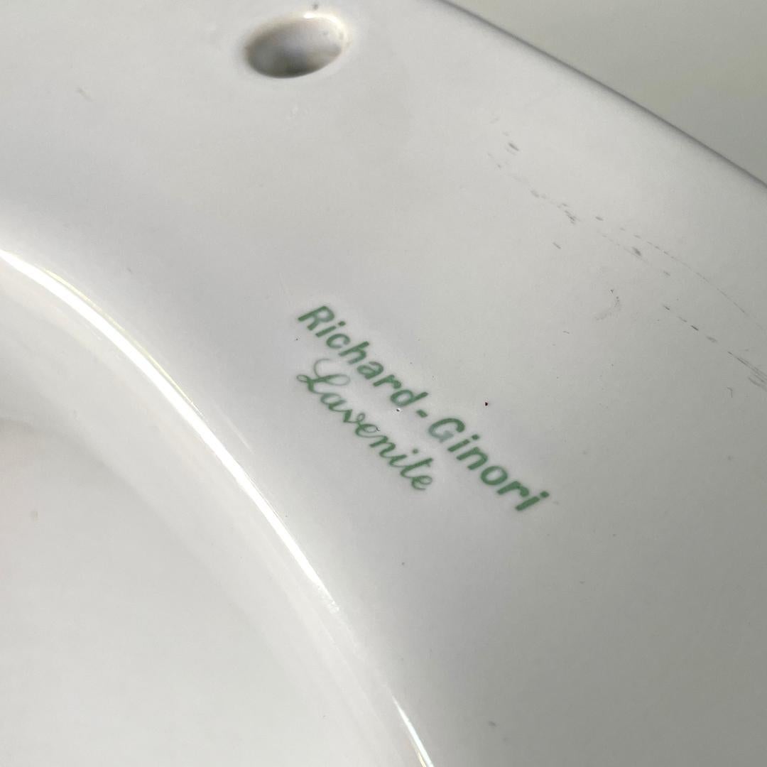 Sanitarios modernos italianos azules Gardena Antonia Campi Richard Ginori Años 70 en venta 12