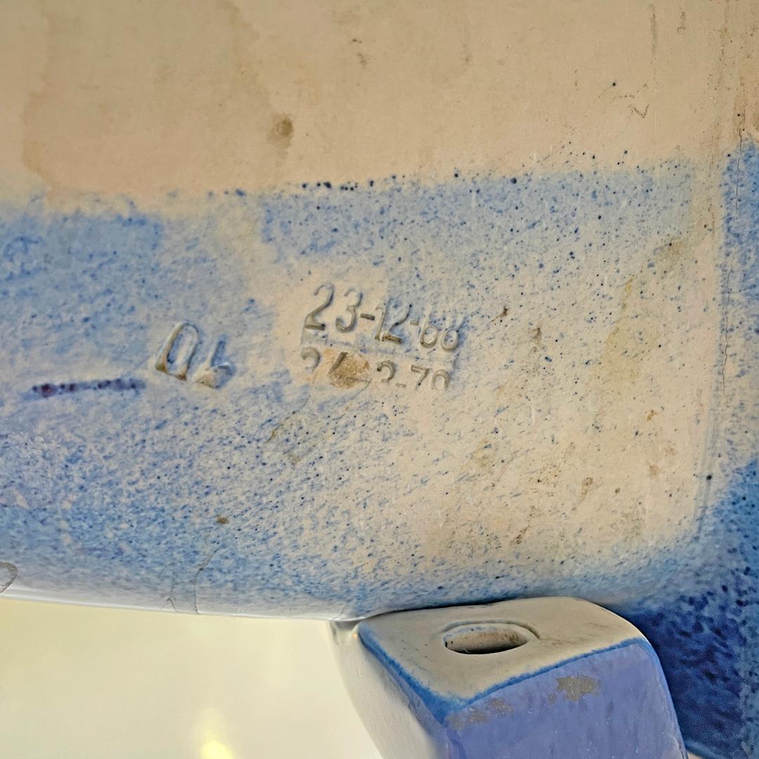 Sanitarios modernos italianos azules Gardena Antonia Campi Richard Ginori Años 70 en venta 13