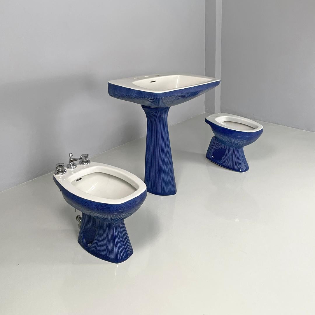 Sanitarios modernos italianos azules Gardena Antonia Campi Richard Ginori Años 70 Moderno en venta