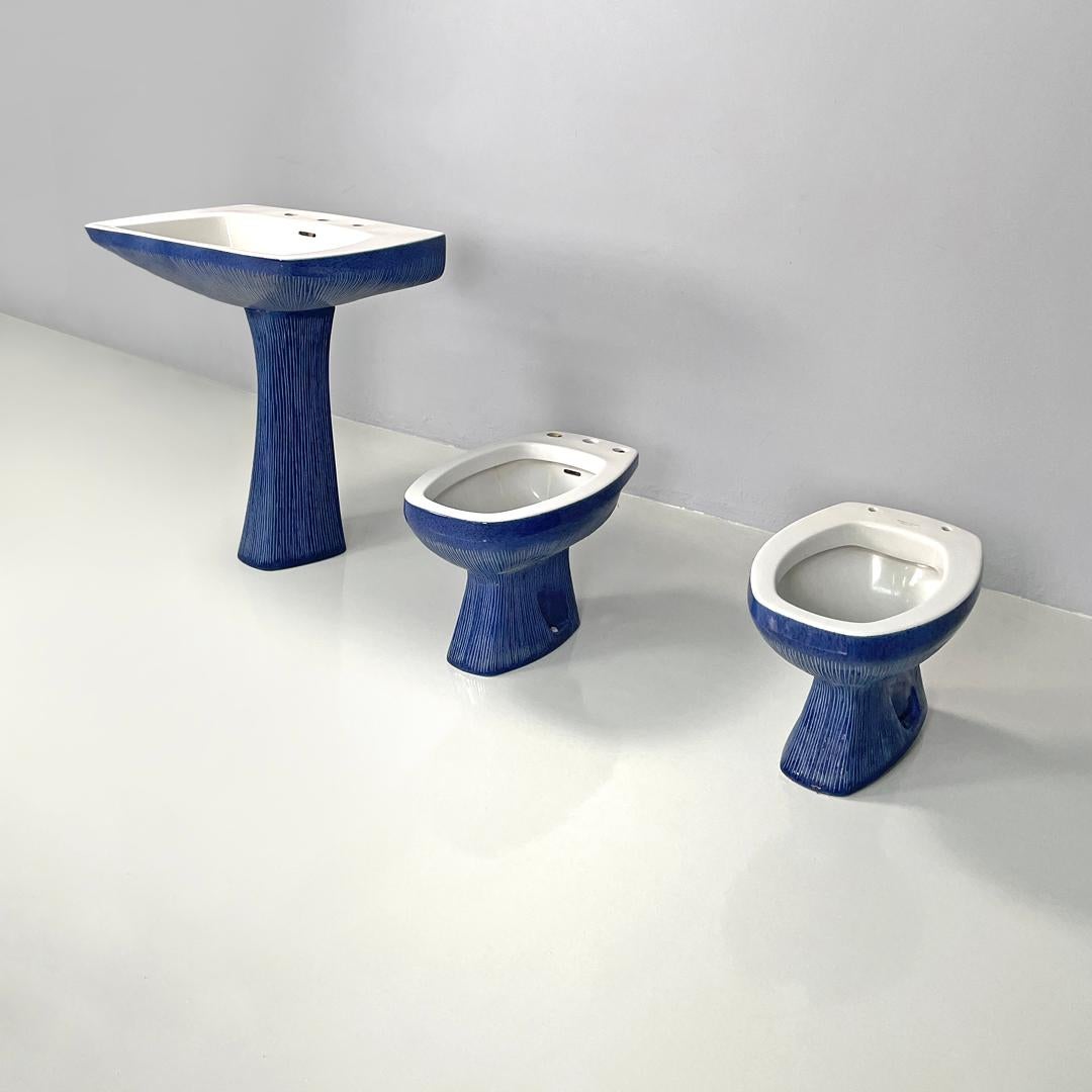 Italienische moderne blaue Badarmaturen, Gardena Antonia Campi Richard Ginori 1970er Jahre (Moderne) im Angebot