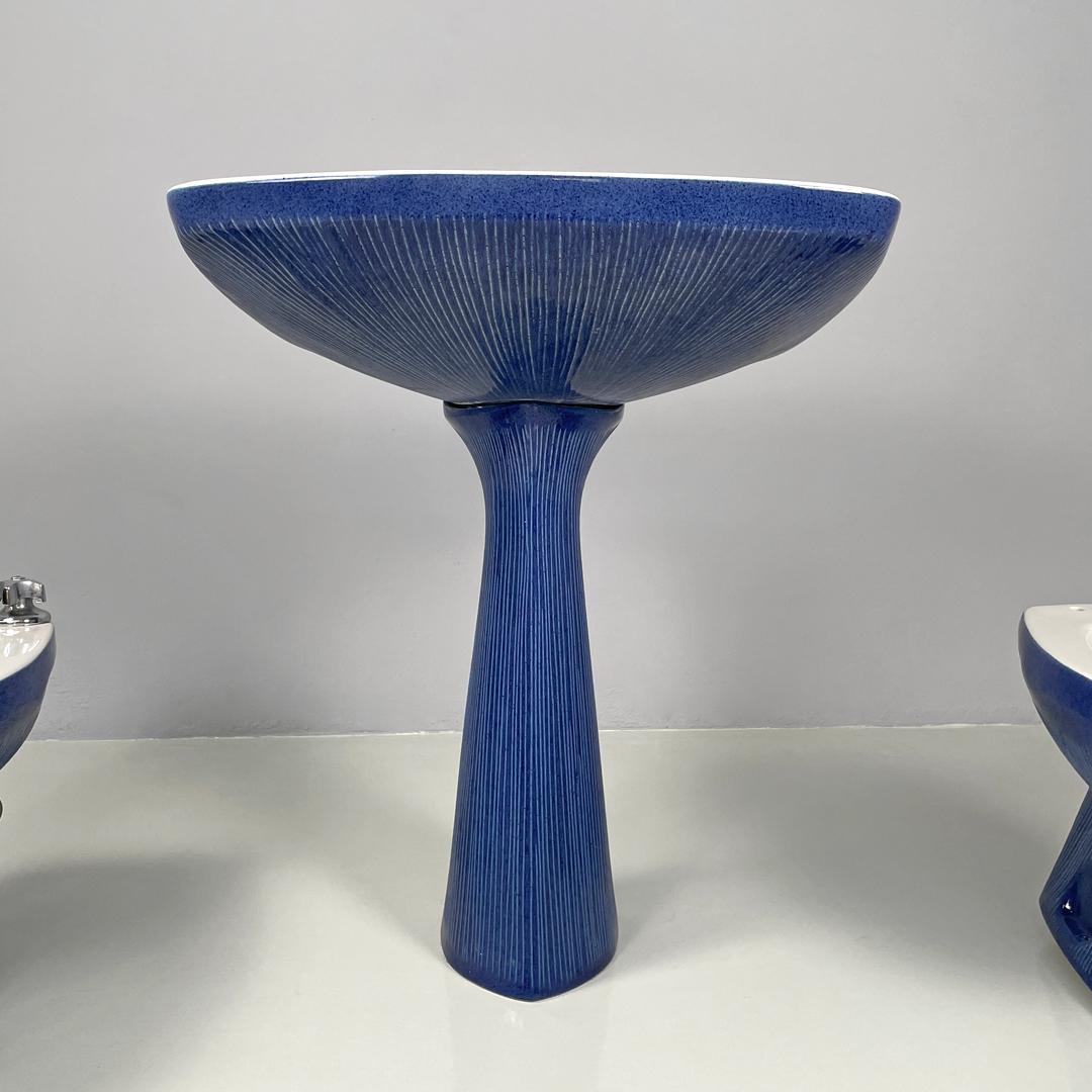Sanitarios modernos italianos azules Gardena Antonia Campi Richard Ginori Años 70 Italiano en venta